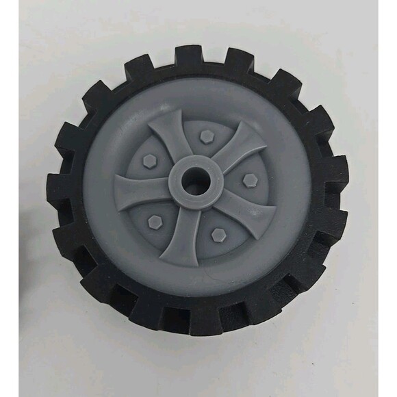 2 K'nex Tires Wheels Replacement Parts Pieces Almost 2 1/2" Across Lot of 2 - Picture 3 of 11